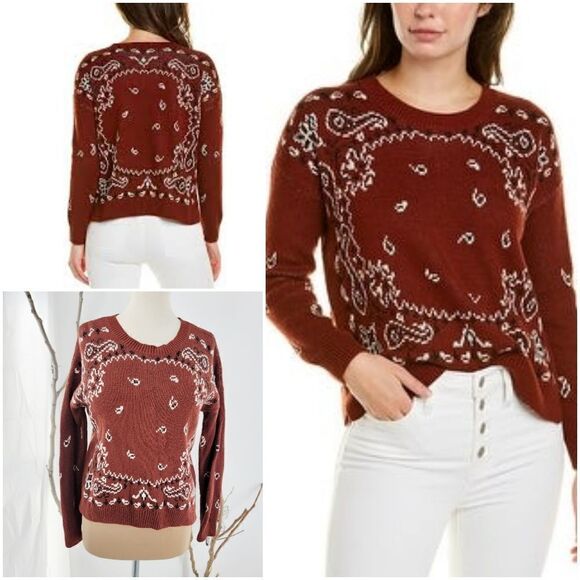 Madewell burnish mahogany bandana sweater - Picture 1 of 9